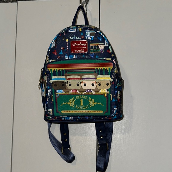 Loungefly Disney Backpack with Funko Pop style Dapper Dans - Picture 3 of 8